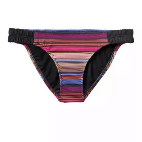 Athleta Capri Stripe Side Smocked Bikini Bottom NEW! - Picture 2 of 6